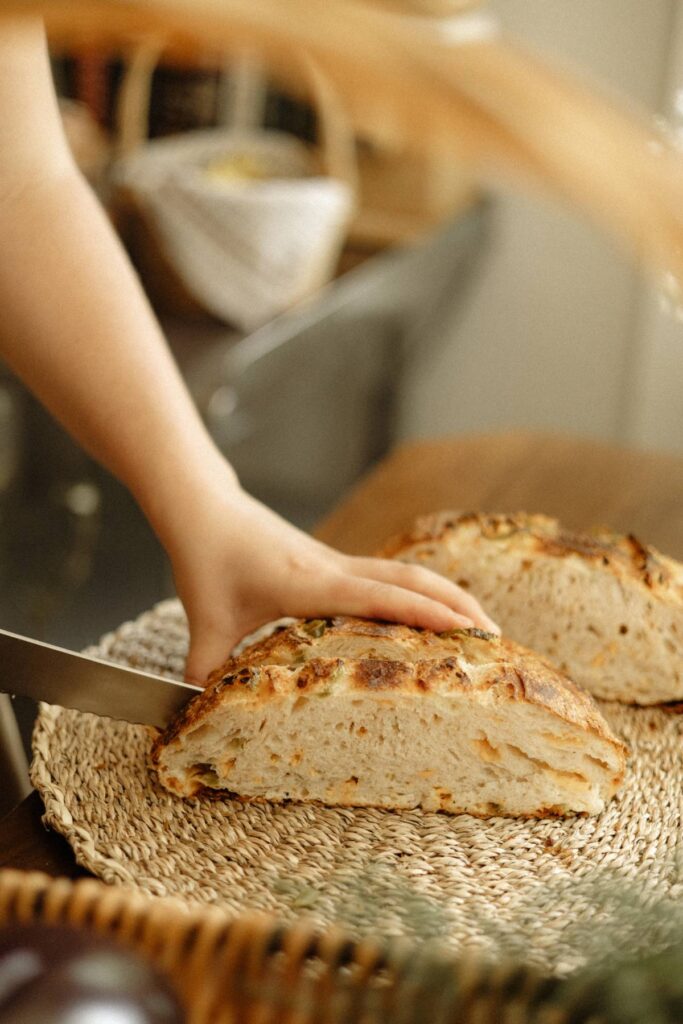 Homemade jalapeño cheese sourdough bread